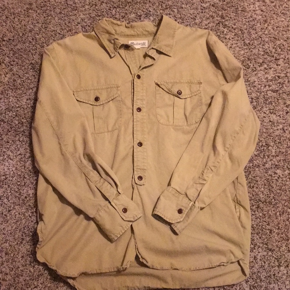 Madewell khaki button shirt